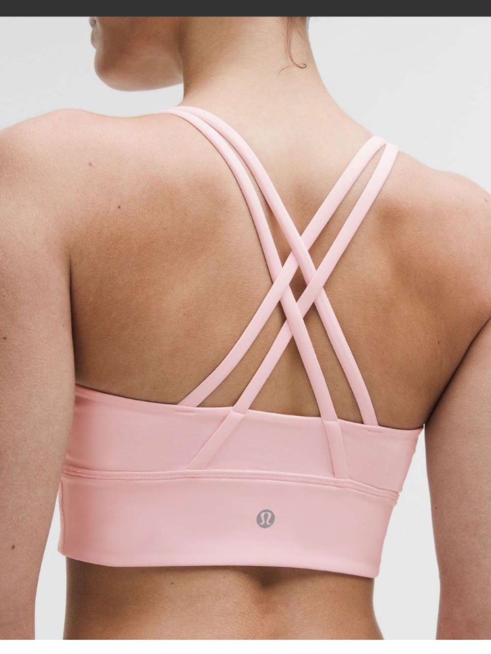 Lululemon Energy Bra Longline Medium Support - Soft Pink - Size 10 - Picture 2 of 7